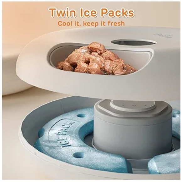 iPettie Donuts Frost 6 Meal Cordless Automatic Pet Feeder - Picture 3 of 12